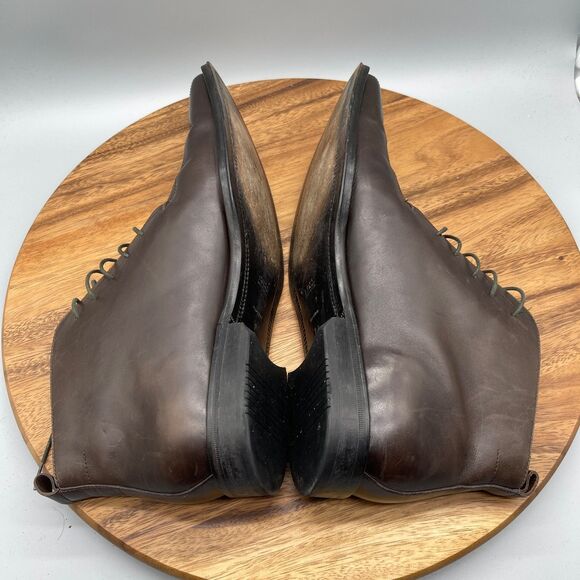 Hugo Boss Boots Mens Size 9 Brown Leather Ankle Walking Chelsea Dress Shoes